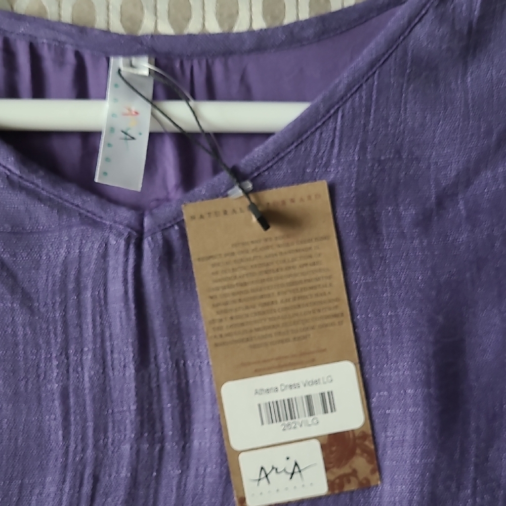 Aria Purple Midi Dress. Athena Lagenlook Scandi Girl. Sz.L NWT. - Picture 11 of 14